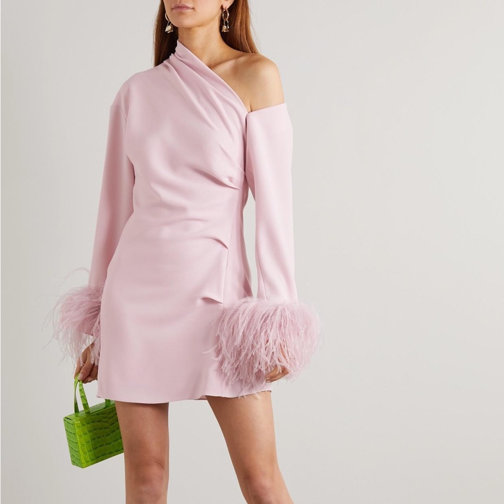 16arlington Adelaide Pink Feather Dress